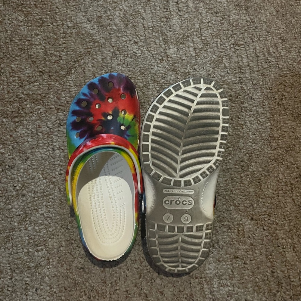 Colorful Tie-Dye Crocs Clogs 9W